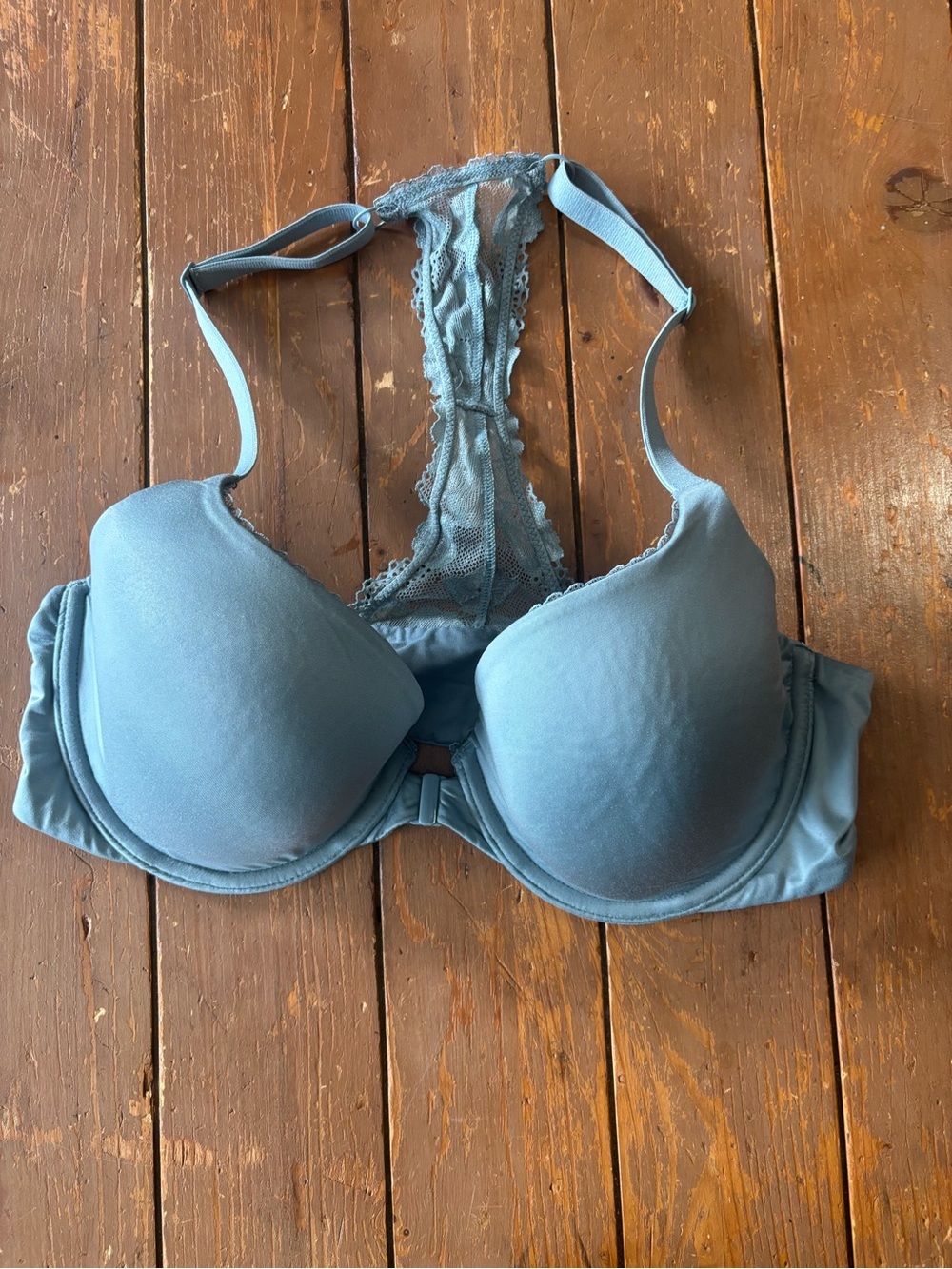 Body by Victoria Lightly Lined Lace Racerback Demi Bra Women's Bras